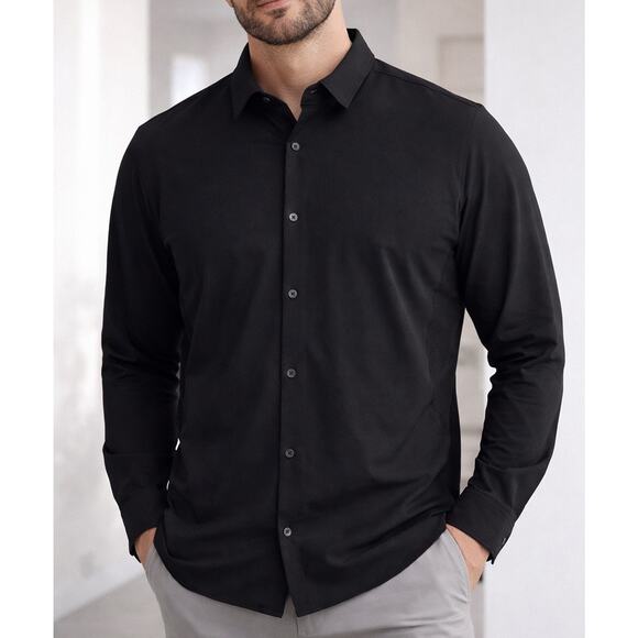 Lululemon Other - Lululemon Mens Large Airing Easy Long Sleeve Shirt Black Vented Performance